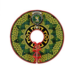 ScotsTee Shop Scottish Stewart Hunting Ancient Clan Crest Tartan Christmas Tree Skirt Golden Celtic Heritage