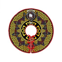 ScotsTee Shop Scottish Tennant Weathered Clan Crest Tartan Christmas Tree Skirt Golden Celtic Heritage