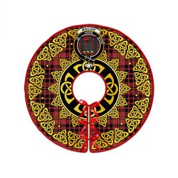 ScotsTee Shop Scottish MacIan Ancient Clan Crest Tartan Christmas Tree Skirt Golden Celtic Heritage