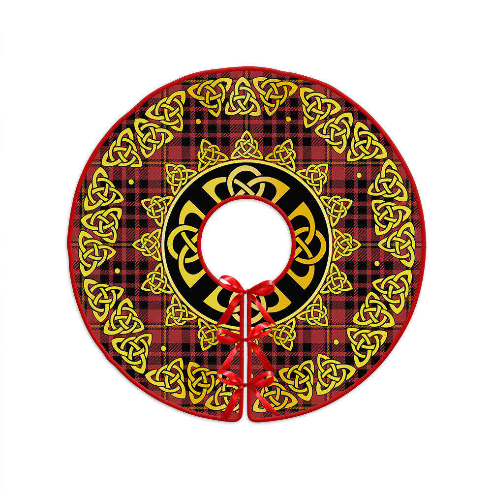ScotsTee Shop Scottish MacIan Ancient Clan Crest Tartan Christmas Tree Skirt Golden Celtic Heritage