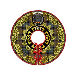 ScotsTee Shop Scottish Tait Weathered Clan Crest Tartan Christmas Tree Skirt Golden Celtic Heritage