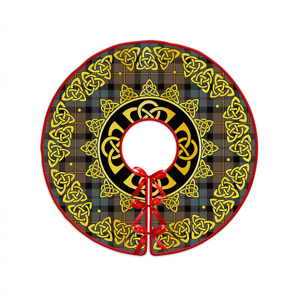 ScotsTee Shop Scottish Tait Weathered Clan Crest Tartan Christmas Tree Skirt Golden Celtic Heritage