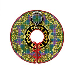 ScotsTee Shop Scottish Yule Ancient Clan Crest Tartan Christmas Tree Skirt Golden Celtic Heritage