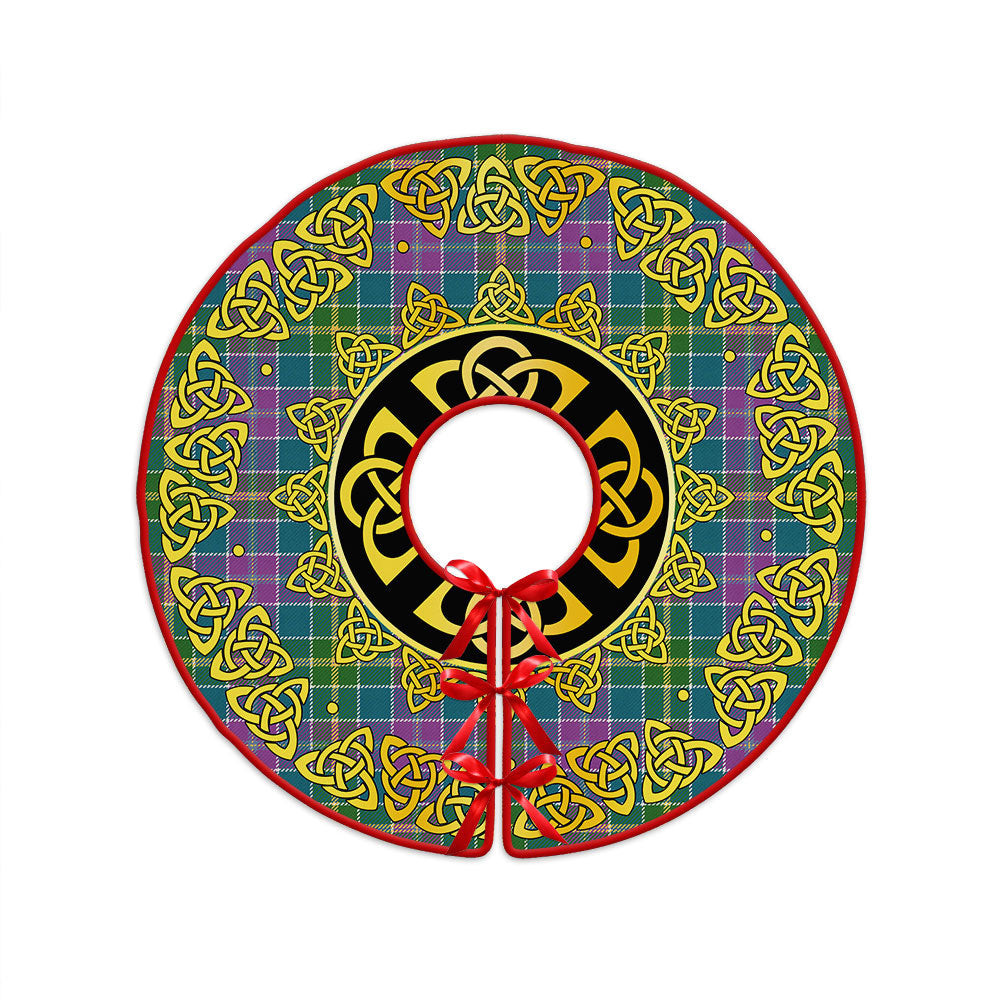 ScotsTee Shop Scottish Yule Ancient Clan Crest Tartan Christmas Tree Skirt Golden Celtic Heritage