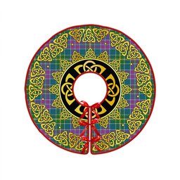 ScotsTee Shop Scottish Yule Ancient Clan Crest Tartan Christmas Tree Skirt Golden Celtic Heritage