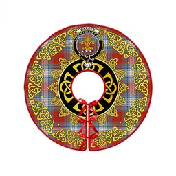 ScotsTee Shop Scottish Warden Ancient Clan Crest Tartan Christmas Tree Skirt Golden Celtic Heritage