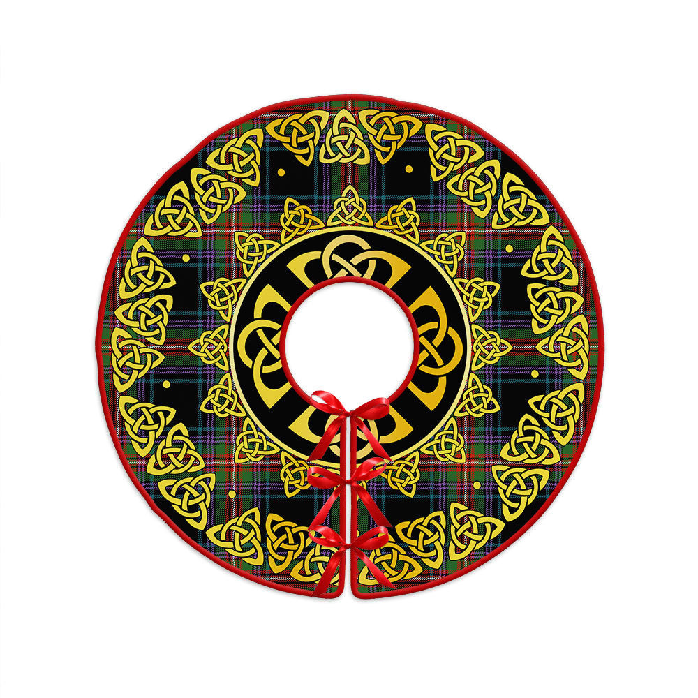 ScotsTee Shop Scottish Watt (Wate) Ancient Clan Crest Tartan Christmas Tree Skirt Golden Celtic Heritage