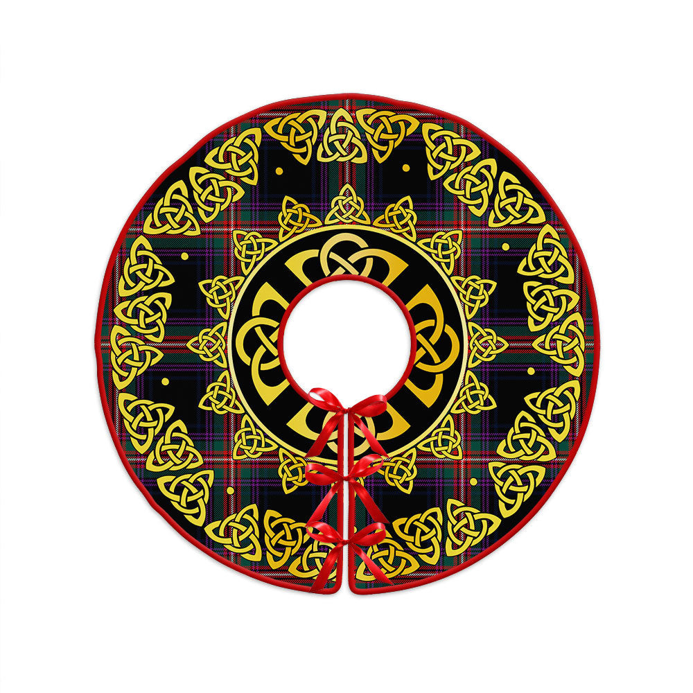 ScotsTee Shop Scottish Watt (Wate) Modern Clan Crest Tartan Christmas Tree Skirt Golden Celtic Heritage