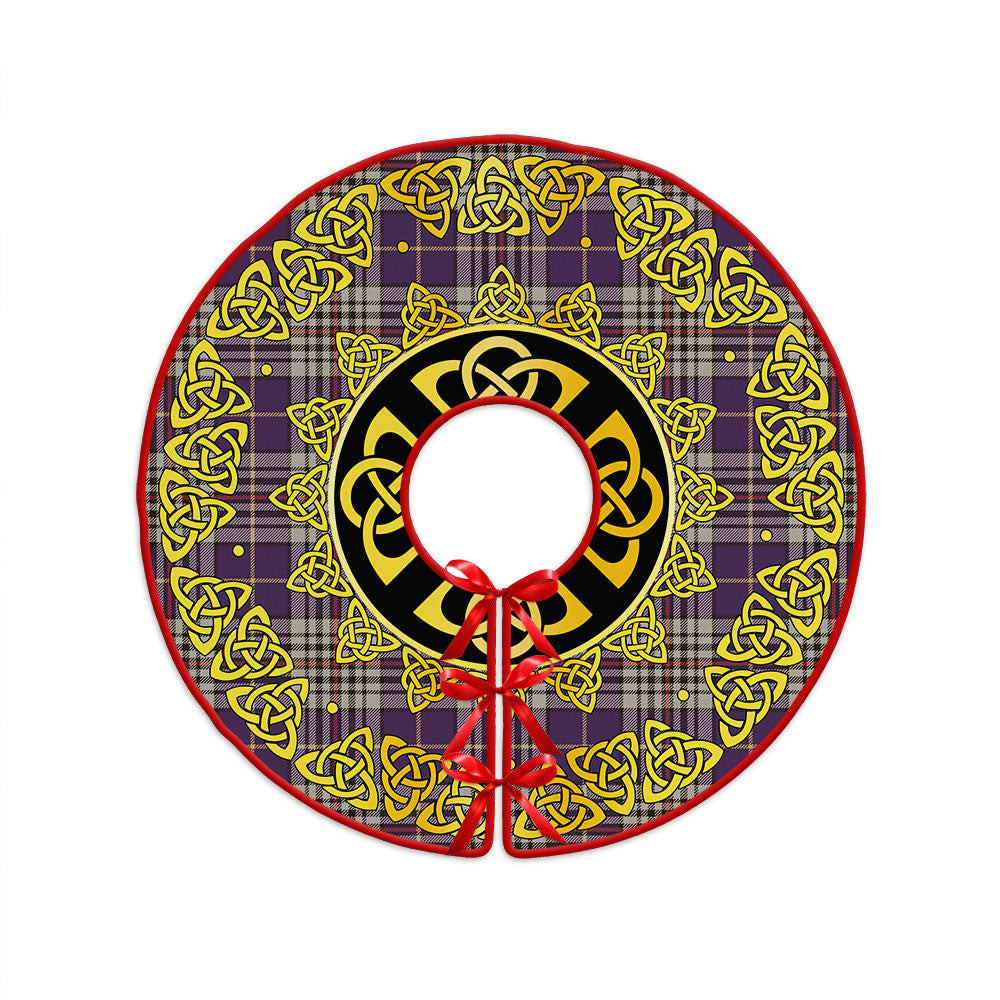 ScotsTee Shop Scottish Thompson Variant (Thomson Variant) Weathered Clan Crest Tartan Christmas Tree Skirt Golden Celtic Heritage
