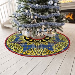 ScotsTee Shop Scottish Thompson Variant (Thomson Variant) Modern Clan Crest Tartan Christmas Tree Skirt Golden Celtic Heritage