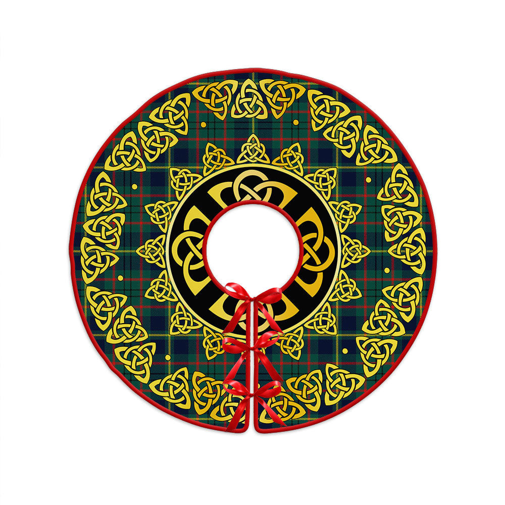 ScotsTee Shop Scottish Taylor Modern Clan Crest Tartan Christmas Tree Skirt Golden Celtic Heritage