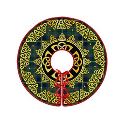 ScotsTee Shop Scottish Taylor Modern Clan Crest Tartan Christmas Tree Skirt Golden Celtic Heritage