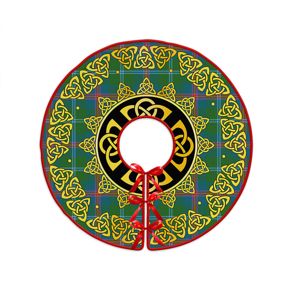 ScotsTee Shop Scottish Young Ancient Clan Crest Tartan Christmas Tree Skirt Golden Celtic Heritage