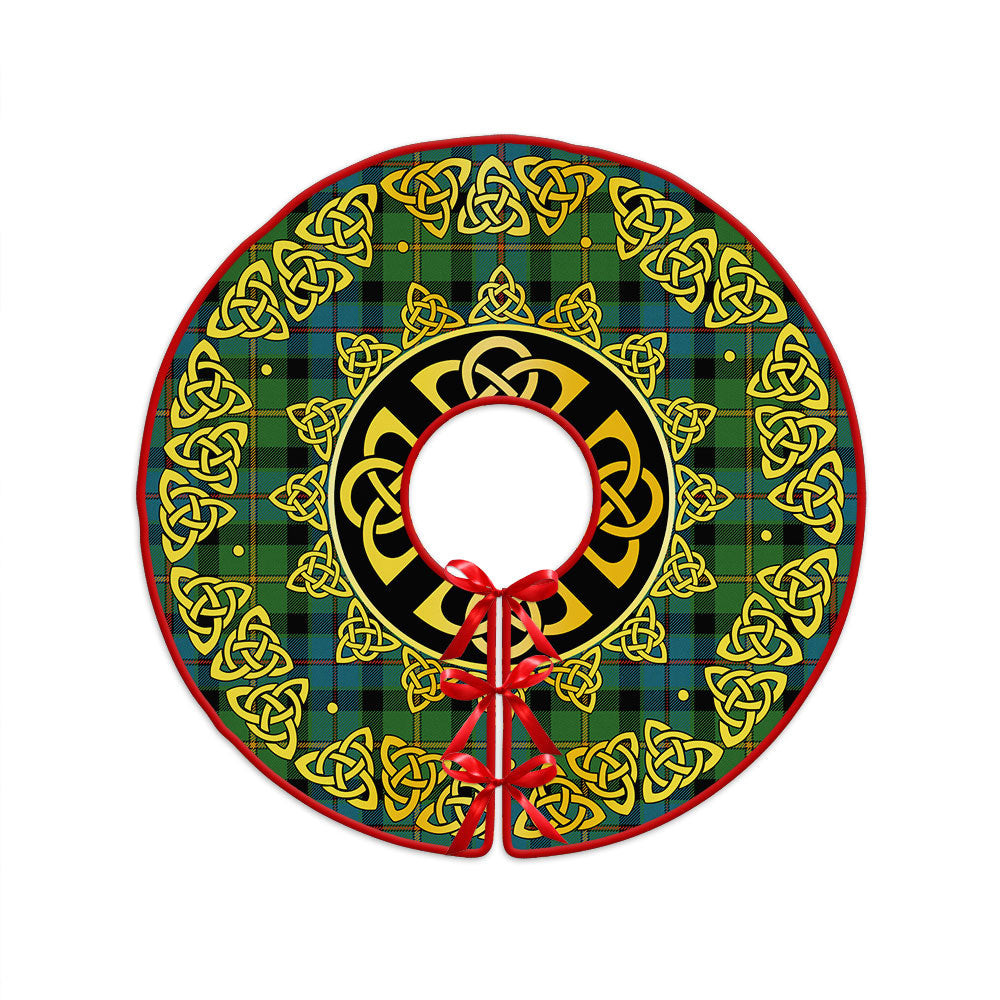 ScotsTee Shop Scottish Tait Ancient Clan Crest Tartan Christmas Tree Skirt Golden Celtic Heritage