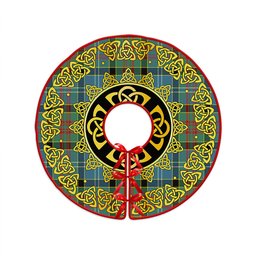 ScotsTee Shop Scottish Walkinshaw Clan Crest Tartan Christmas Tree Skirt Golden Celtic Heritage