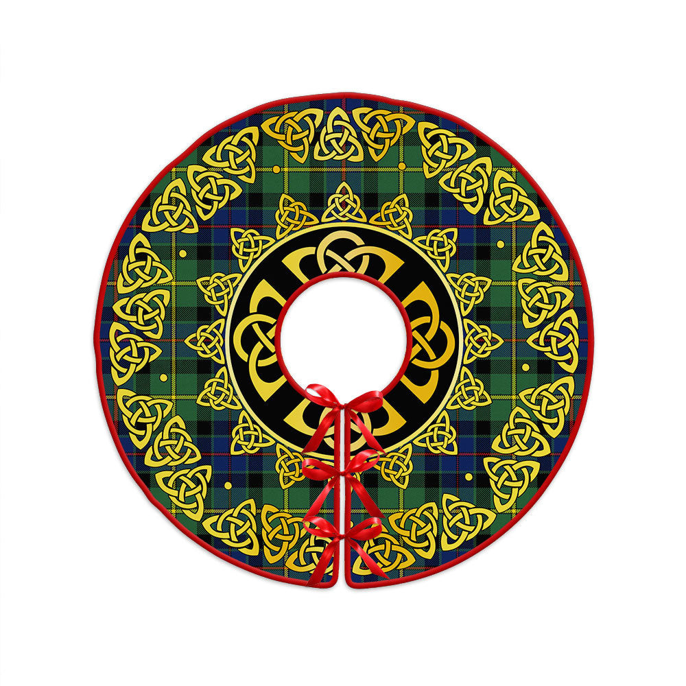 ScotsTee Shop Scottish Tait Modern Clan Crest Tartan Christmas Tree Skirt Golden Celtic Heritage