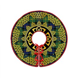 ScotsTee Shop Scottish Tait Modern Clan Crest Tartan Christmas Tree Skirt Golden Celtic Heritage