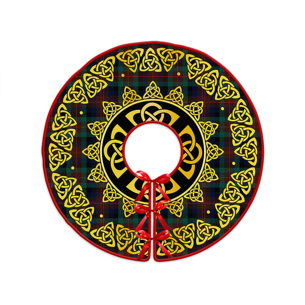 ScotsTee Shop Scottish Tennant Modern Clan Crest Tartan Christmas Tree Skirt Golden Celtic Heritage