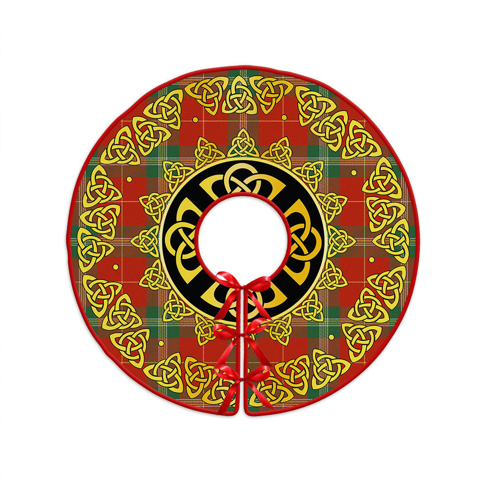 ScotsTee Shop Scottish Maver Ancient Clan Crest Tartan Christmas Tree Skirt Golden Celtic Heritage