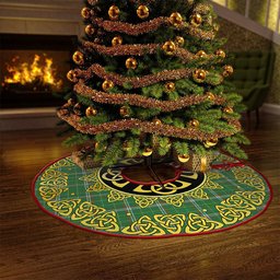 ScotsTee Shop Scottish Toshach Ancient Clan Crest Tartan Christmas Tree Skirt Golden Celtic Heritage