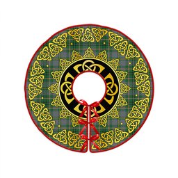 ScotsTee Shop Scottish Taylor Weathered Clan Crest Tartan Christmas Tree Skirt Golden Celtic Heritage