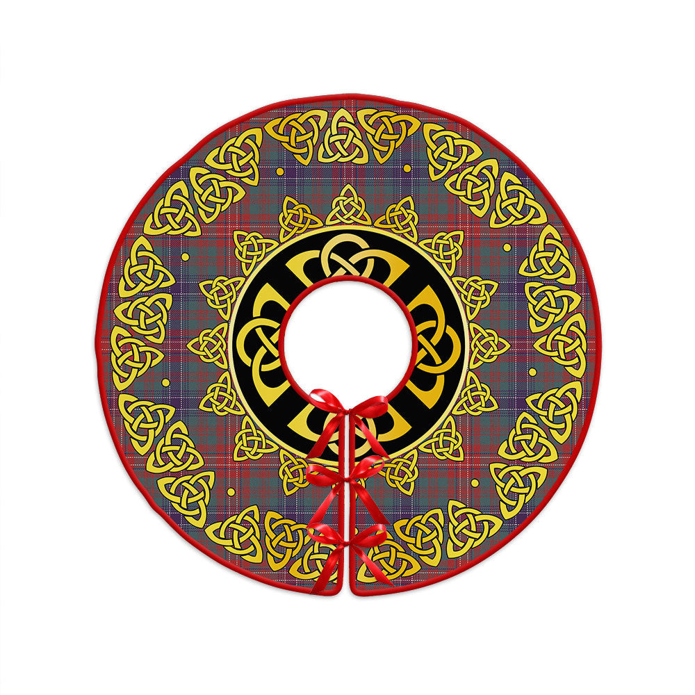 ScotsTee Shop Scottish Wilson Weathered Clan Crest Tartan Christmas Tree Skirt Golden Celtic Heritage