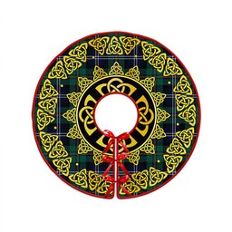 ScotsTee Shop Scottish Urquhart Modern Clan Crest Tartan Christmas Tree Skirt Golden Celtic Heritage