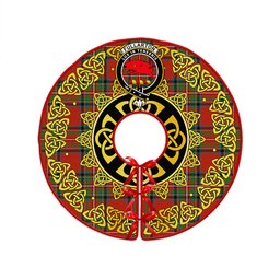 ScotsTee Shop Scottish Fullarton Clan Crest Tartan Christmas Tree Skirt Golden Celtic Heritage