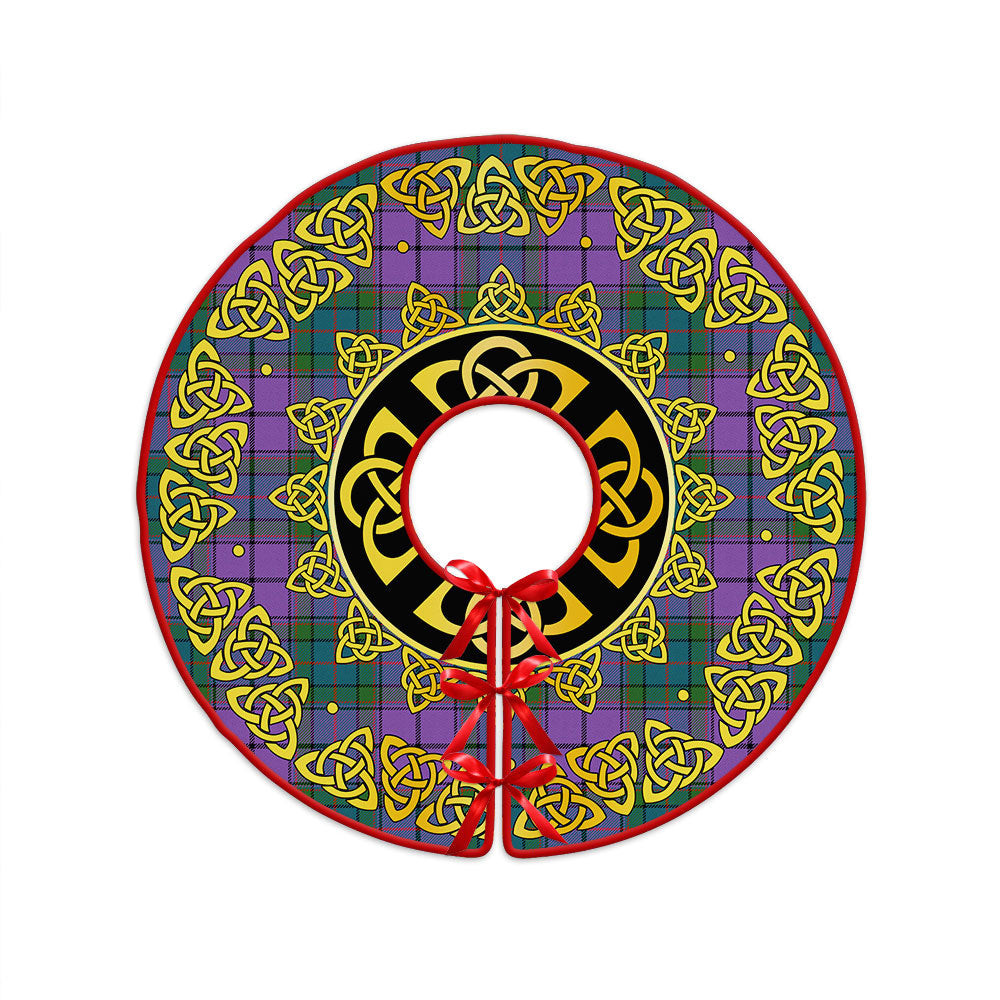 ScotsTee Shop Scottish Wardlaw Ancient Clan Crest Tartan Christmas Tree Skirt Golden Celtic Heritage