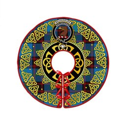 ScotsTee Shop Scottish Wedderburn Clan Crest Tartan Christmas Tree Skirt Golden Celtic Heritage
