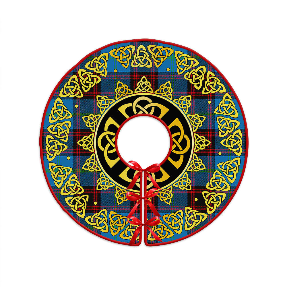 ScotsTee Shop Scottish Wedderburn Clan Crest Tartan Christmas Tree Skirt Golden Celtic Heritage