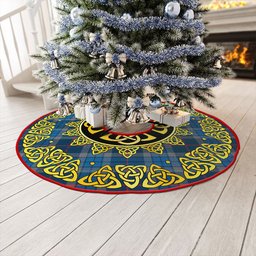 ScotsTee Shop Scottish Thorburn (Thurburn) Modern Clan Crest Tartan Christmas Tree Skirt Golden Celtic Heritage