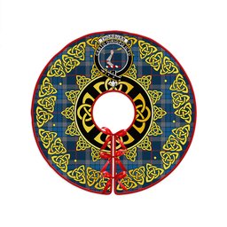 ScotsTee Shop Scottish Thorburn (Thurburn) Modern Clan Crest Tartan Christmas Tree Skirt Golden Celtic Heritage