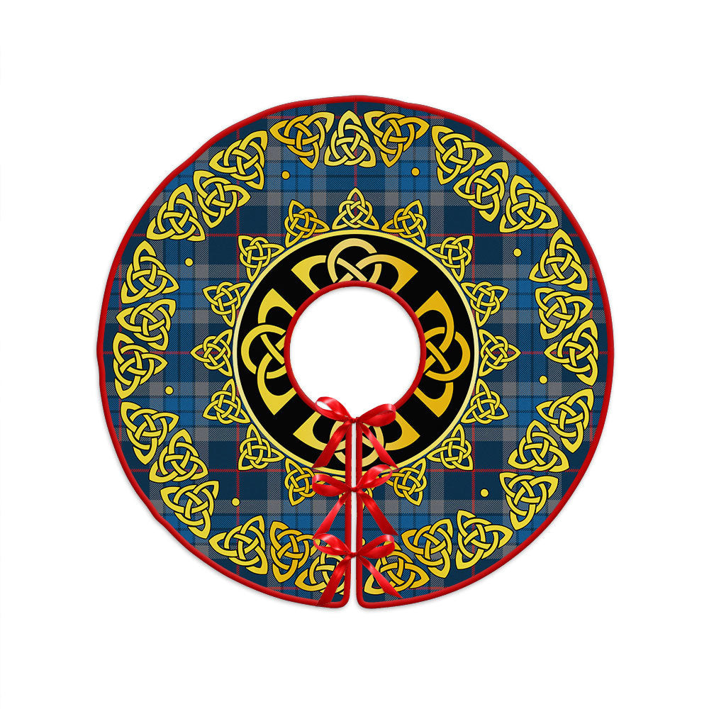 ScotsTee Shop Scottish Thorburn (Thurburn) Modern Clan Crest Tartan Christmas Tree Skirt Golden Celtic Heritage