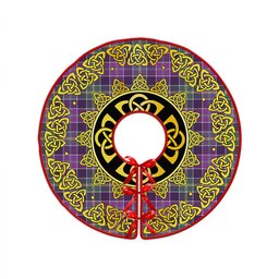 ScotsTee Shop Scottish Yule Weathered Clan Crest Tartan Christmas Tree Skirt Golden Celtic Heritage