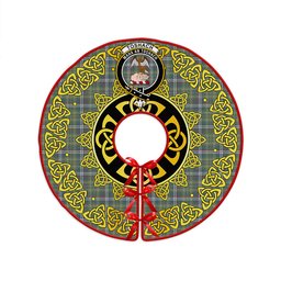 ScotsTee Shop Scottish Toshach Weathered Clan Crest Tartan Christmas Tree Skirt Golden Celtic Heritage