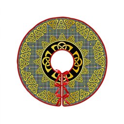 ScotsTee Shop Scottish Toshach Weathered Clan Crest Tartan Christmas Tree Skirt Golden Celtic Heritage
