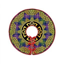 ScotsTee Shop Scottish Yule Modern Clan Crest Tartan Christmas Tree Skirt Golden Celtic Heritage