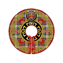 ScotsTee Shop Scottish Warden Modern Clan Crest Tartan Christmas Tree Skirt Golden Celtic Heritage
