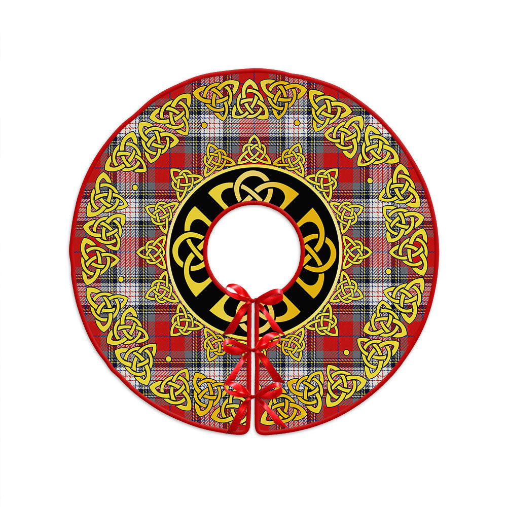 ScotsTee Shop Scottish Warden Modern Clan Crest Tartan Christmas Tree Skirt Golden Celtic Heritage