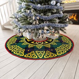 ScotsTee Shop Scottish Armstrong Modern Clan Crest Tartan Christmas Tree Skirt Golden Celtic Heritage