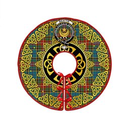 ScotsTee Shop Scottish Beattie Ancient Clan Crest Tartan Christmas Tree Skirt Golden Celtic Heritage