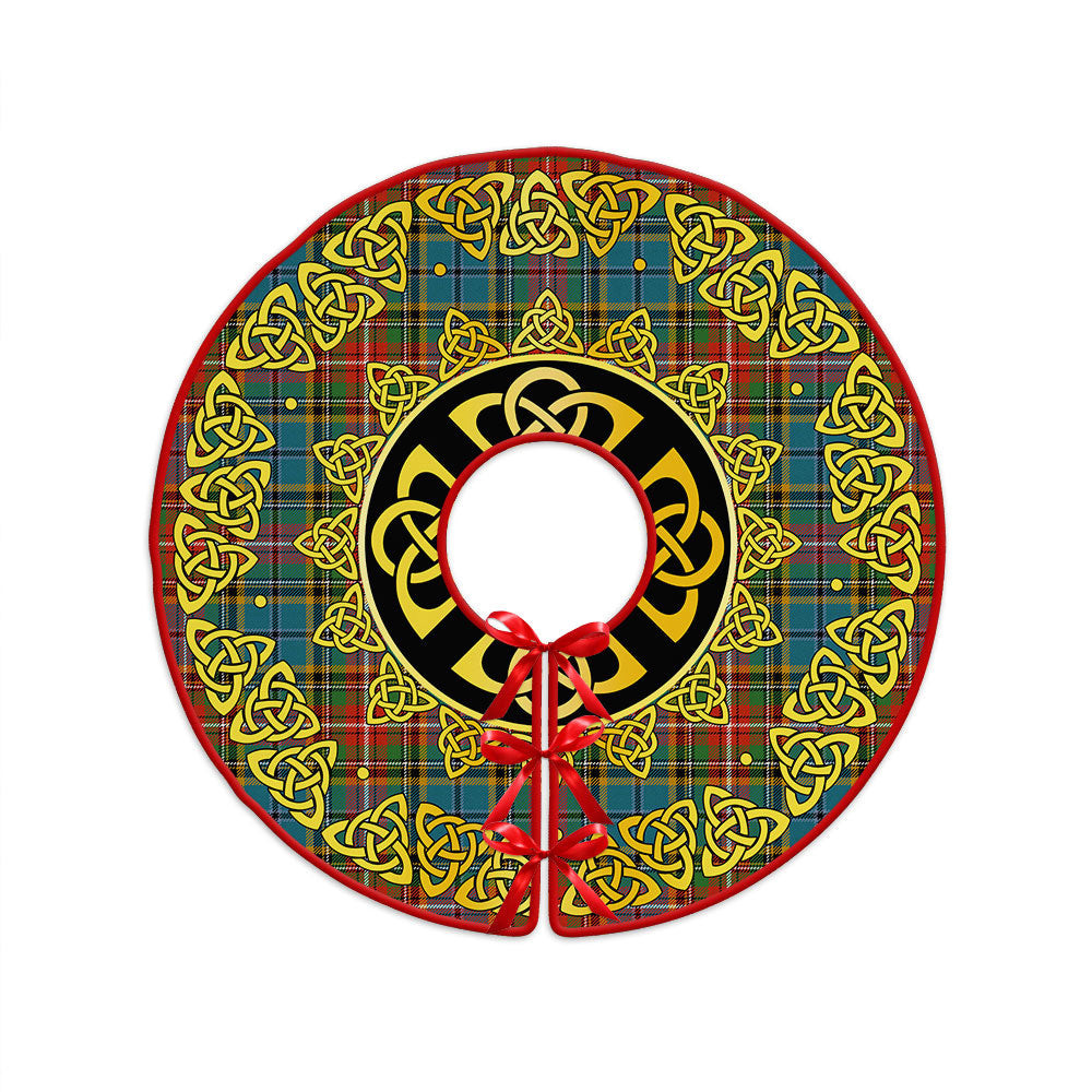 ScotsTee Shop Scottish Beattie Ancient Clan Crest Tartan Christmas Tree Skirt Golden Celtic Heritage