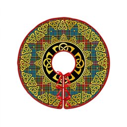 ScotsTee Shop Scottish Beattie Ancient Clan Crest Tartan Christmas Tree Skirt Golden Celtic Heritage