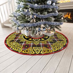 ScotsTee Shop Scottish Black (DCD) Weathered Clan Crest Tartan Christmas Tree Skirt Golden Celtic Heritage