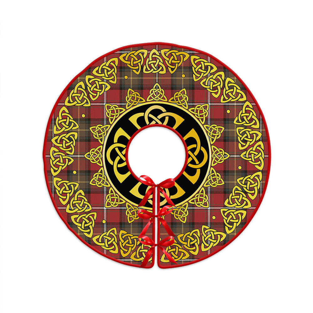 ScotsTee Shop Scottish Boyd Weathered Clan Crest Tartan Christmas Tree Skirt Golden Celtic Heritage