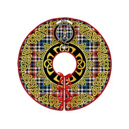 ScotsTee Shop Scottish Bell Border (Bell Southern Bell) Ancient Clan Crest Tartan Christmas Tree Skirt Golden Celtic Heritage