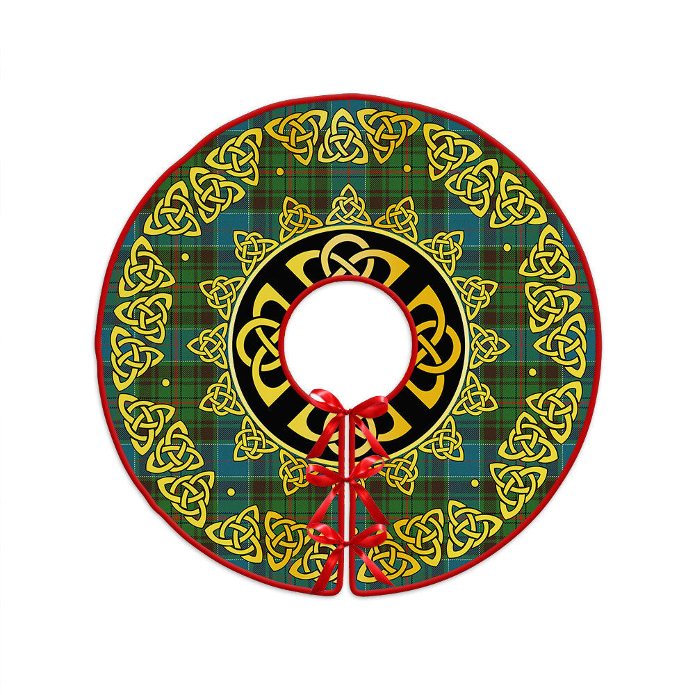 ScotsTee Shop Scottish Adam Ancient Clan Crest Tartan Christmas Tree Skirt Golden Celtic Heritage