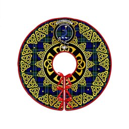 ScotsTee Shop Scottish Arbuthnot Modern Clan Crest Tartan Christmas Tree Skirt Golden Celtic Heritage