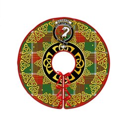 ScotsTee Shop Scottish Brisbane Ancient Clan Crest Tartan Christmas Tree Skirt Golden Celtic Heritage